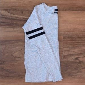 American Eagle Light Grey Long Sleeves w/ Stripes